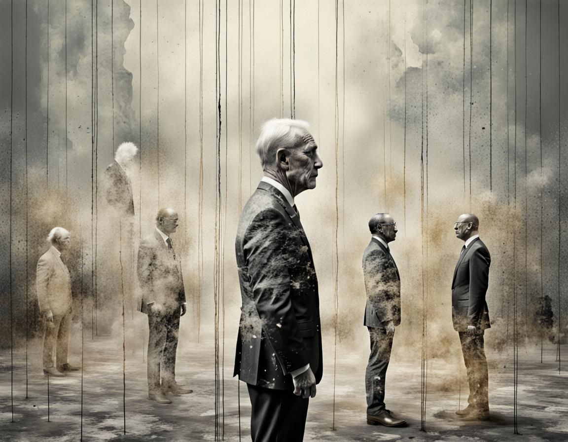 Double Exposure Award Ceremony in Impasto Chalk Style