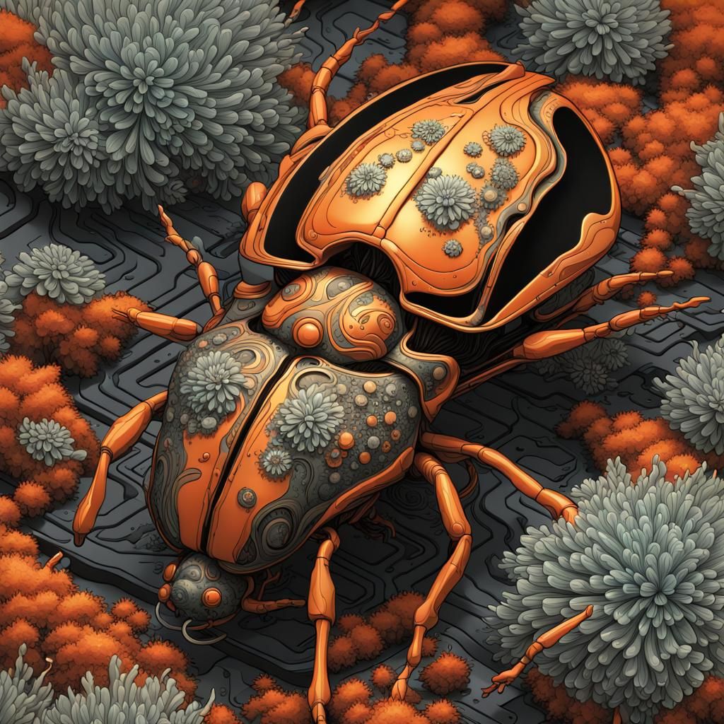 Strange Prehistoric Orange Beetle