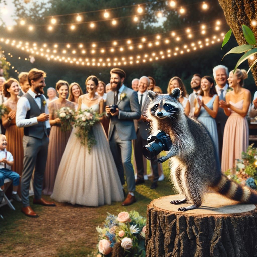 Raccoon Wedding Photographer Captures Magical Dusk Ceremony