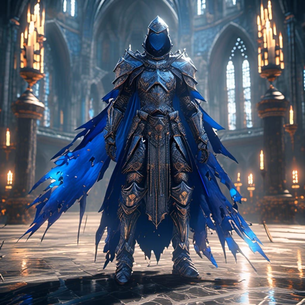 Futuristic Glass Knight Armor in Unreal Engine 5