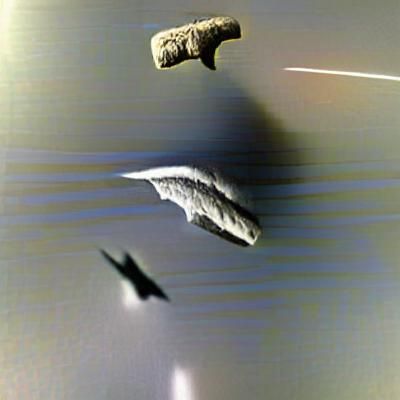 Grizzly Bear Battles Asteroid Pursued by Stealth Jet