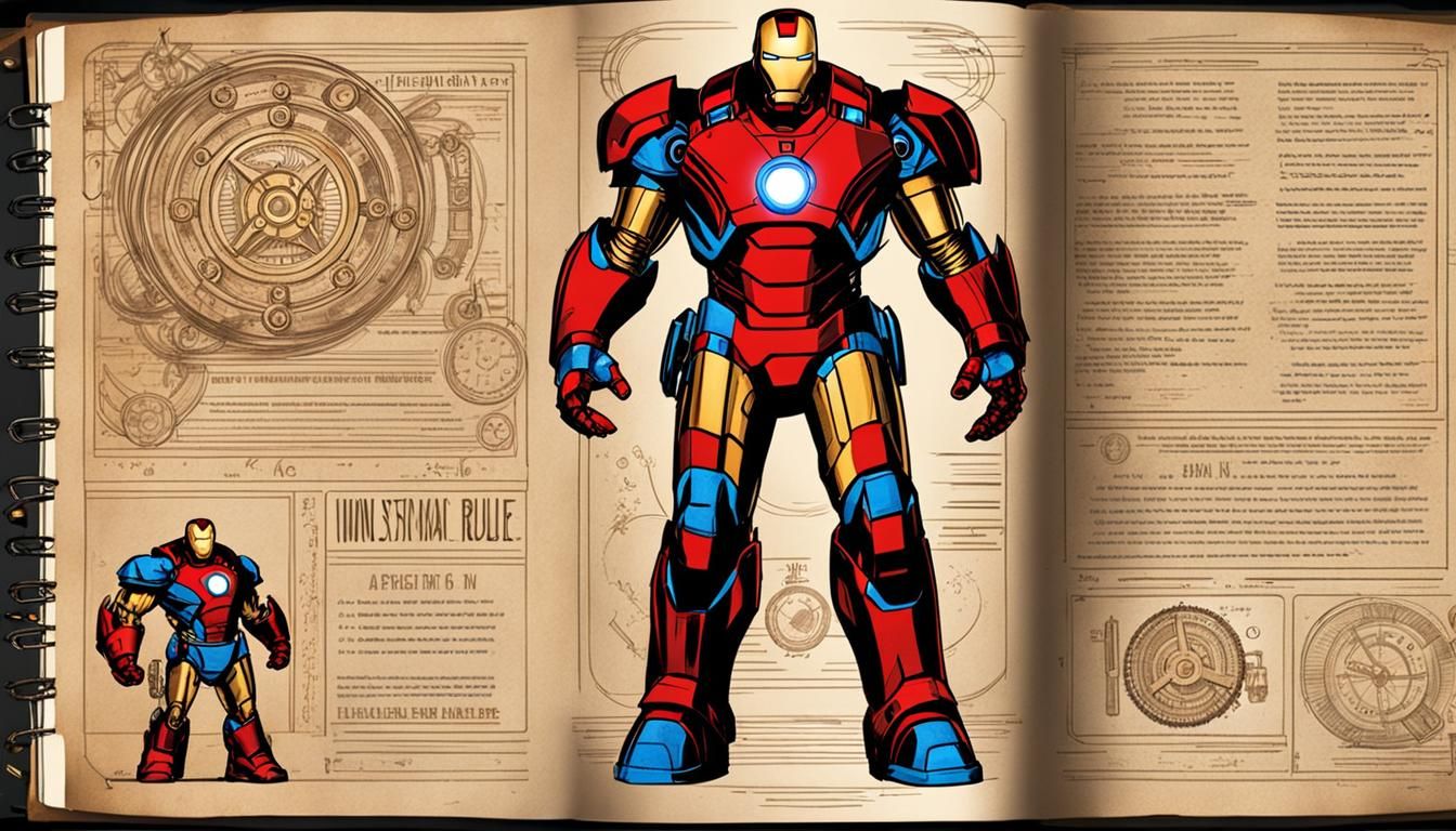 Iron Man Sketchbook Character Sheet: Hand-Drawn Style
