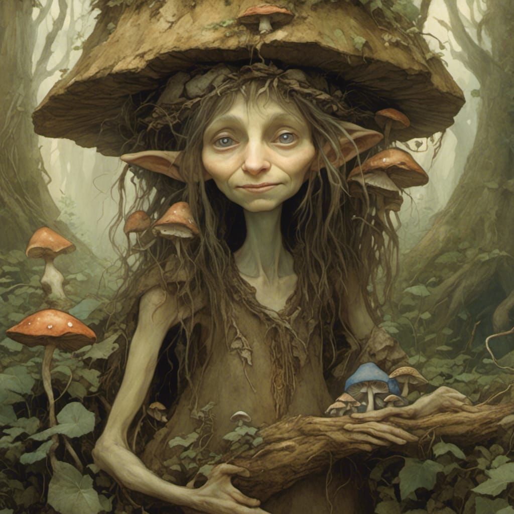 Enchanting Elf Portrait in a Forest Setting