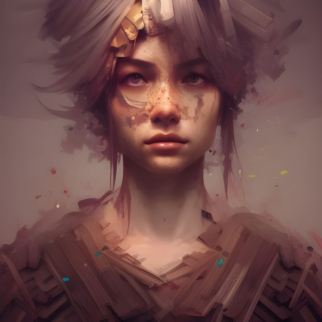 Detailed Minecraft Character Portrait in Fantasy Art Style
