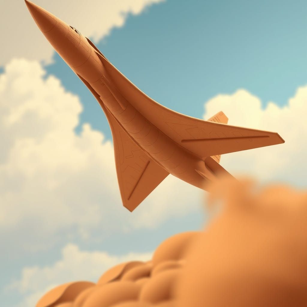 Concorde Jet in Warm Golden Clay