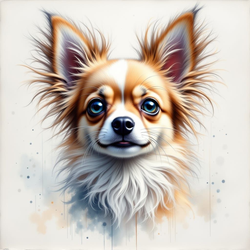 Adorable Sleeping Chihuahua Puppy on White Cushion