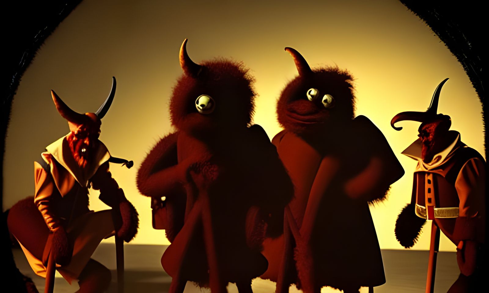 Sinister Muppet Mercenary Crew in 3D Digital Art