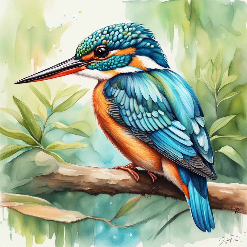 Brilliant Kingfisher in Mangrove, Sparkling Highlights