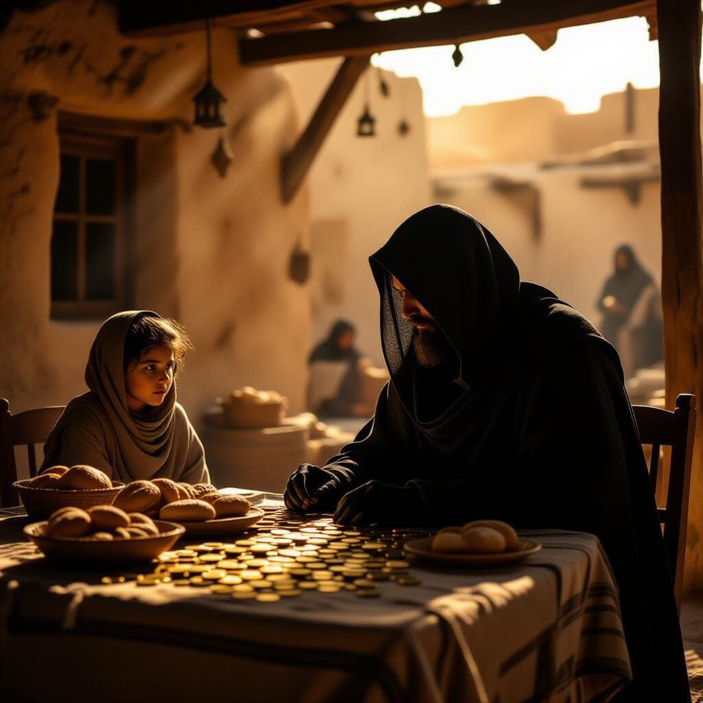 Shadowy Figure Threatens 1st Century Family Meal