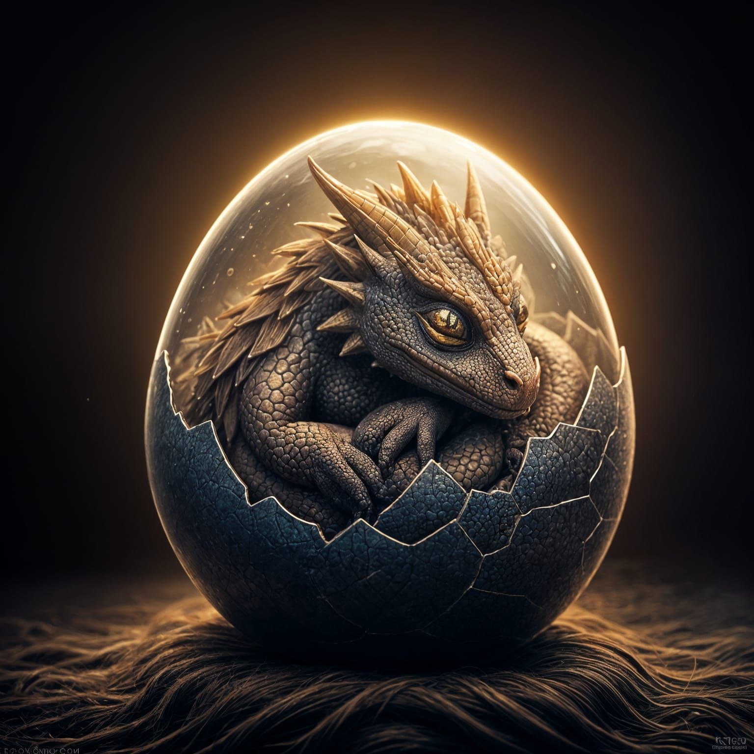 Baby Dragon Sleeping: Magical Realism in Glass Egg
