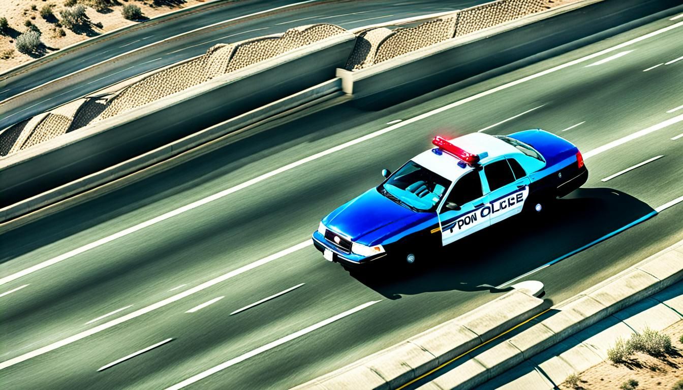 Police Chase on Freeway: High-Speed Pursuit