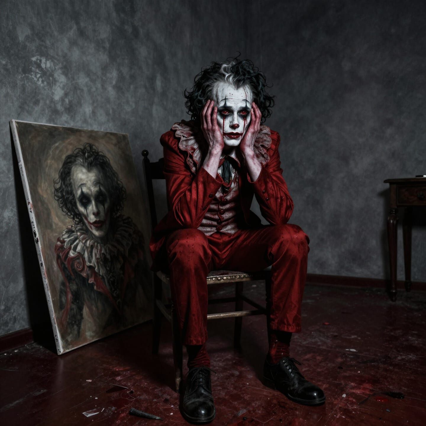 Bloody Artist in Dark Fantasy Surrealism