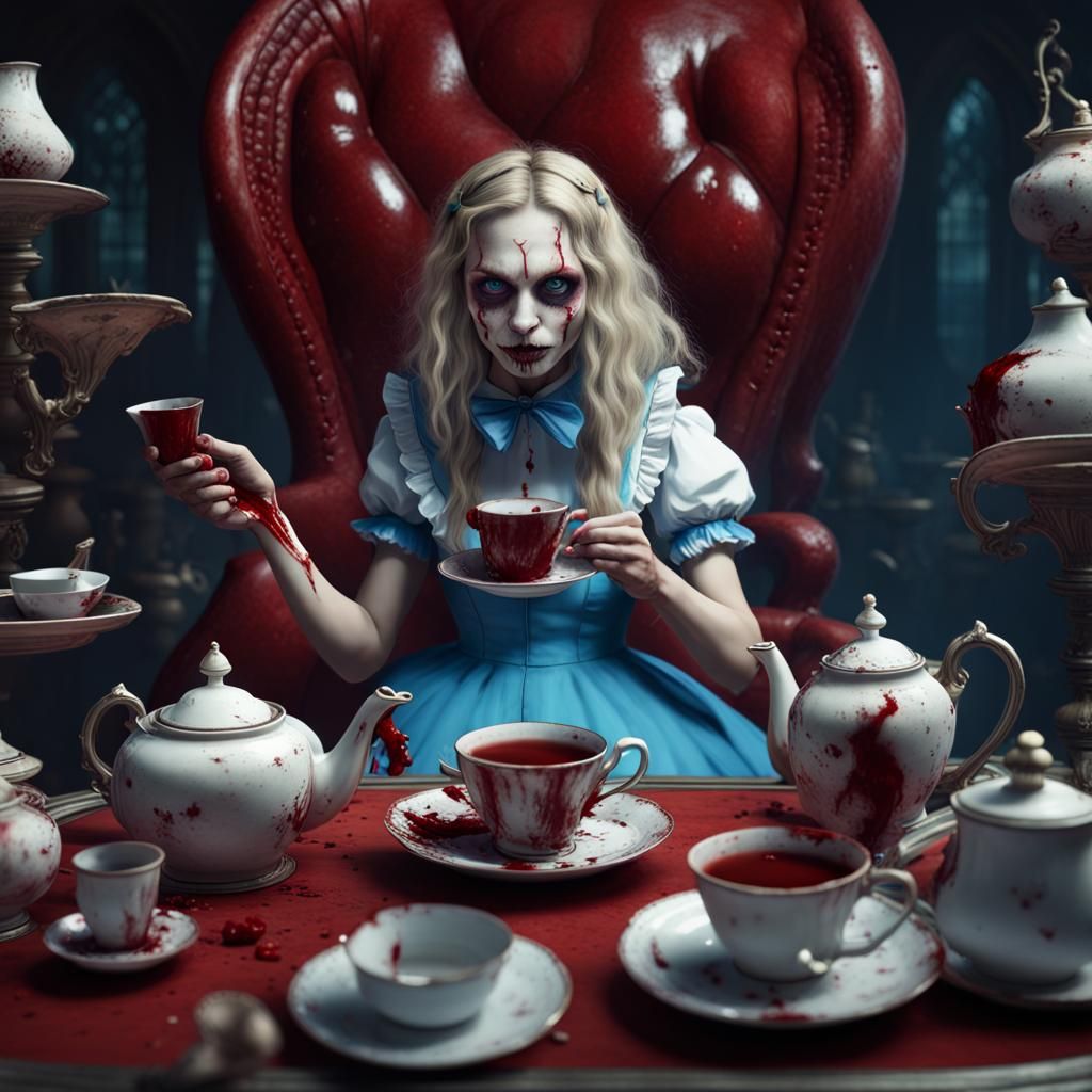 Zombie Alice in Wonderland Matte Painting