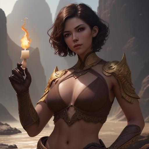 Detailed Portrait of a Man with Curls