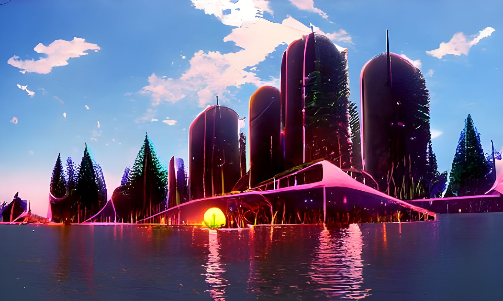 Paradise: Futuristic Solarpunk City in Overgrown Forest