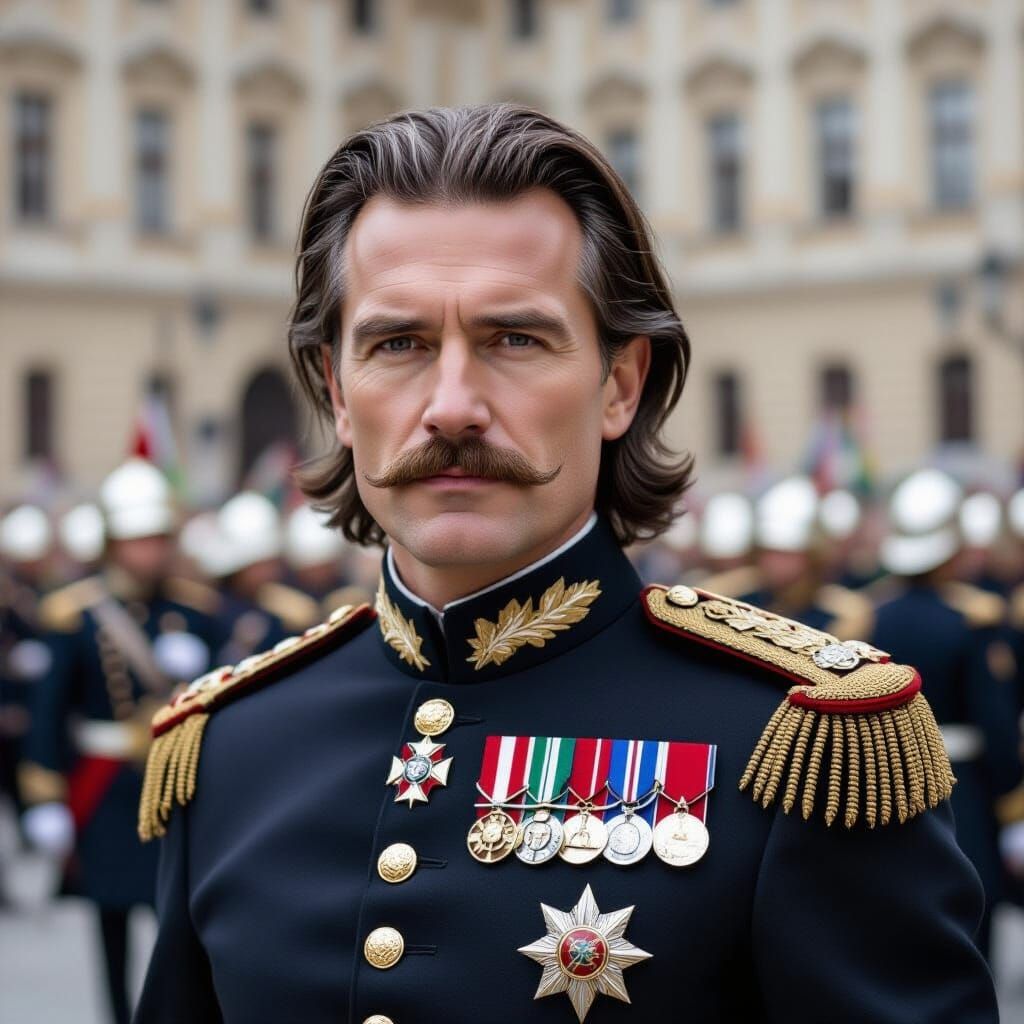 Imperial General Portrait in Baroque Fantasy Style