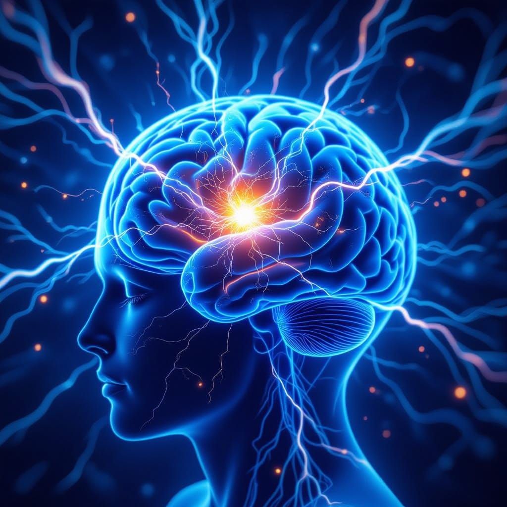 Brain Electricity: Digital Painting of Clairvoyance