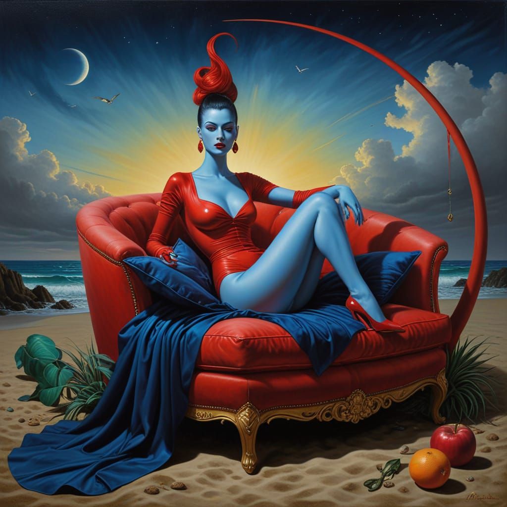 Surreal Photorealistic Composition with Vibrant Colors