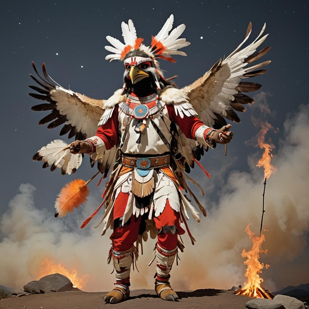 Red Tail Hawk Kachina- Symbolizes Strength and Power