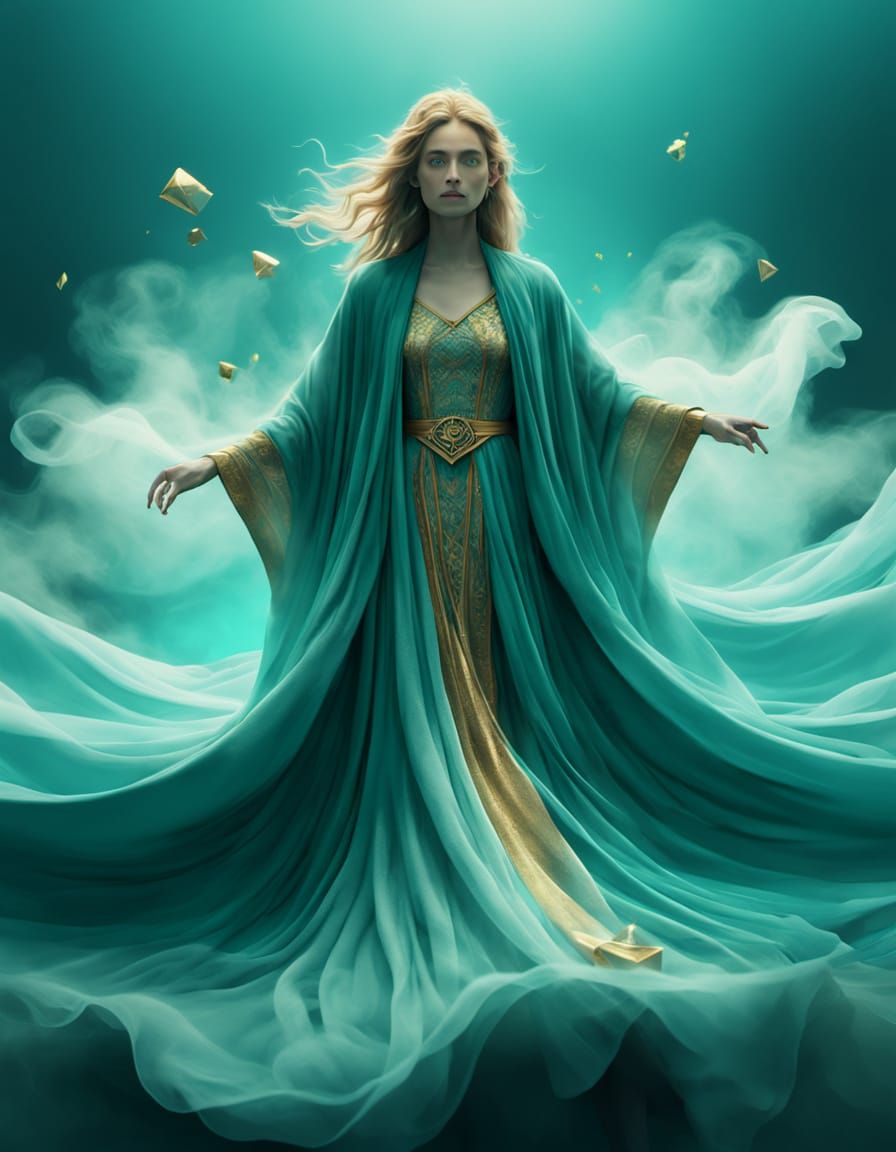 Mystical Magic Cloak in Dreamlike Surrealism