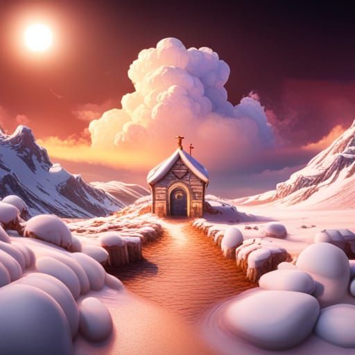 Fantastical Cloud Sheep Fantasy Concept Art