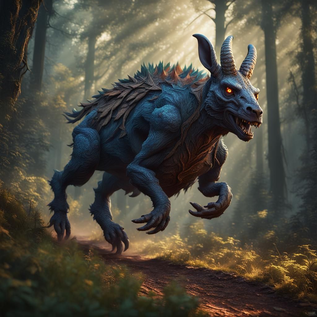 Chupacabra Emerges: Detailed Matte Painting