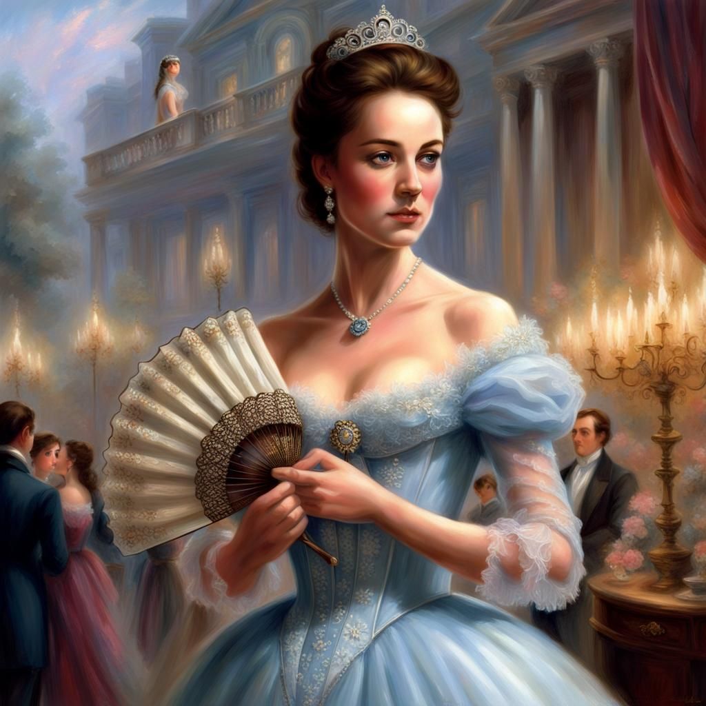 Princess Kate at Ball in 1830s Dress