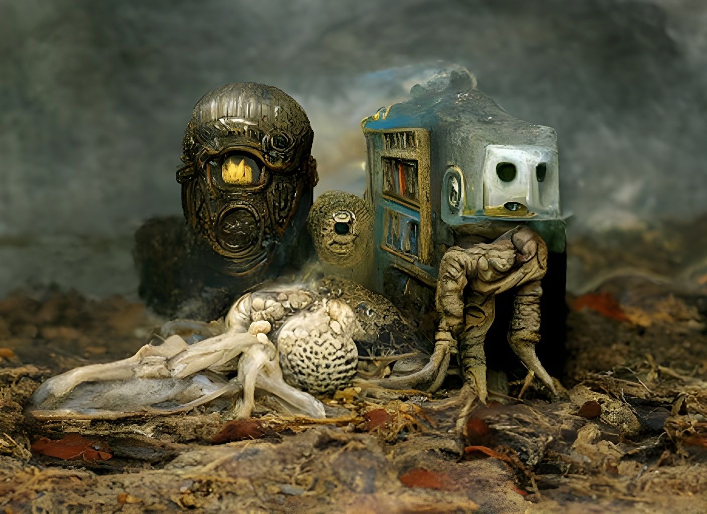 Strange Monster Cyborg Adventure: A Surreal Digital Illustra...