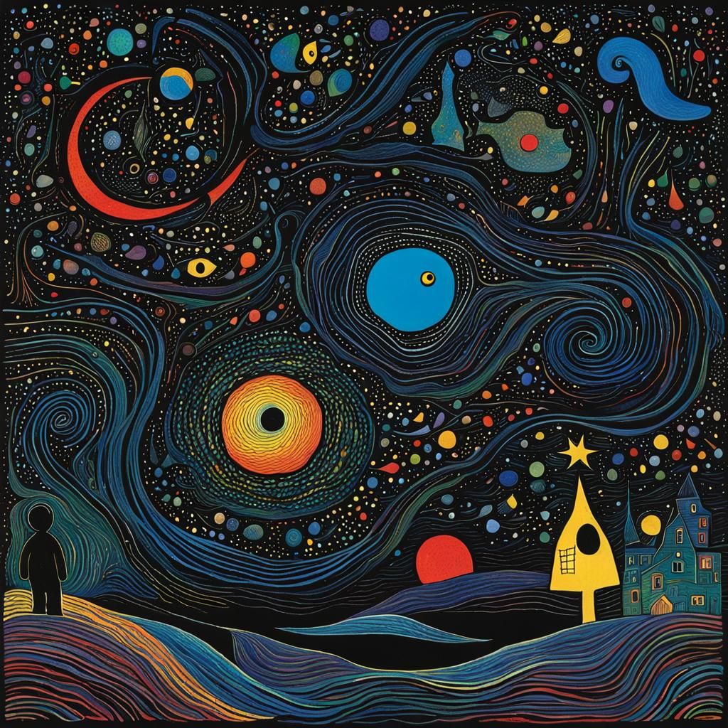 Abstract Abyss Inspired by Miró and Eads