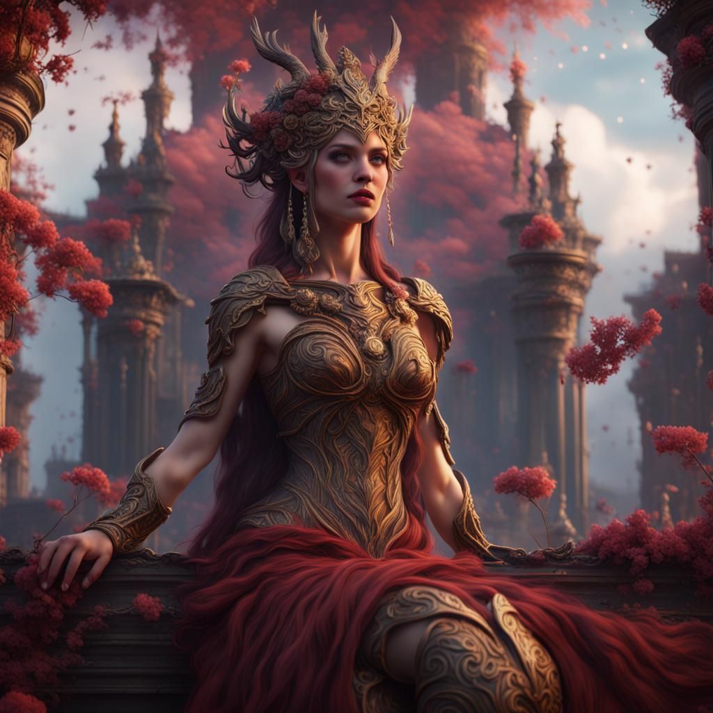 Goddess of Love in Detailed Matte Painting