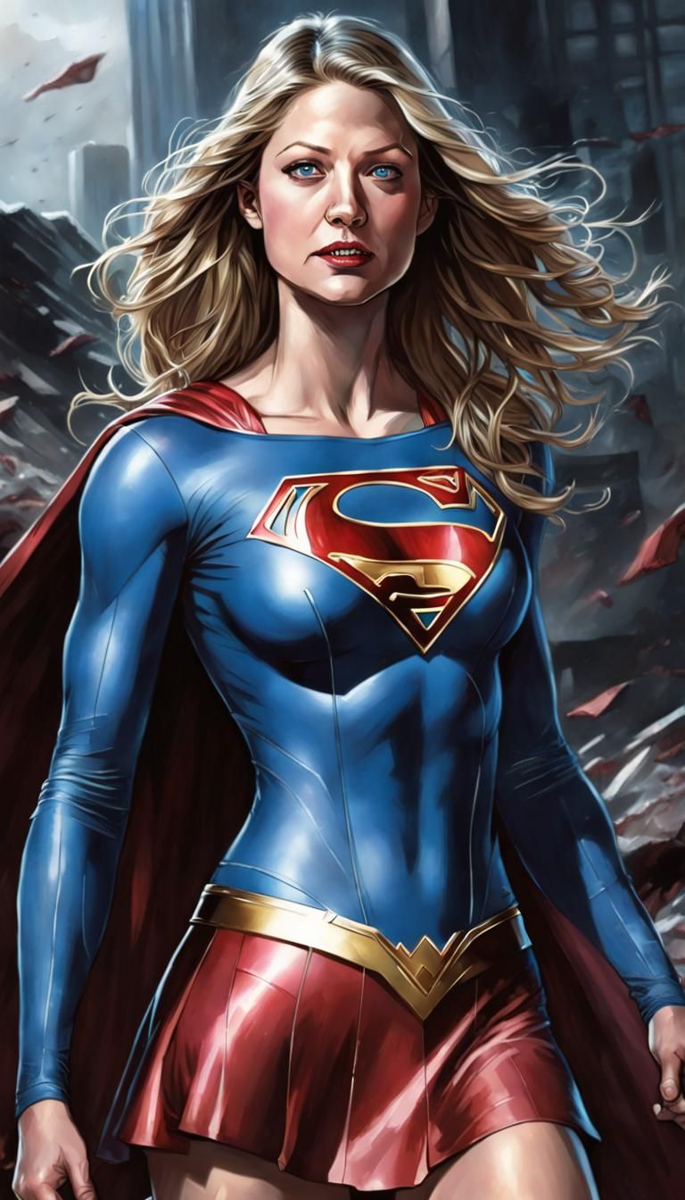 Melissa Benoist as Supergirl.