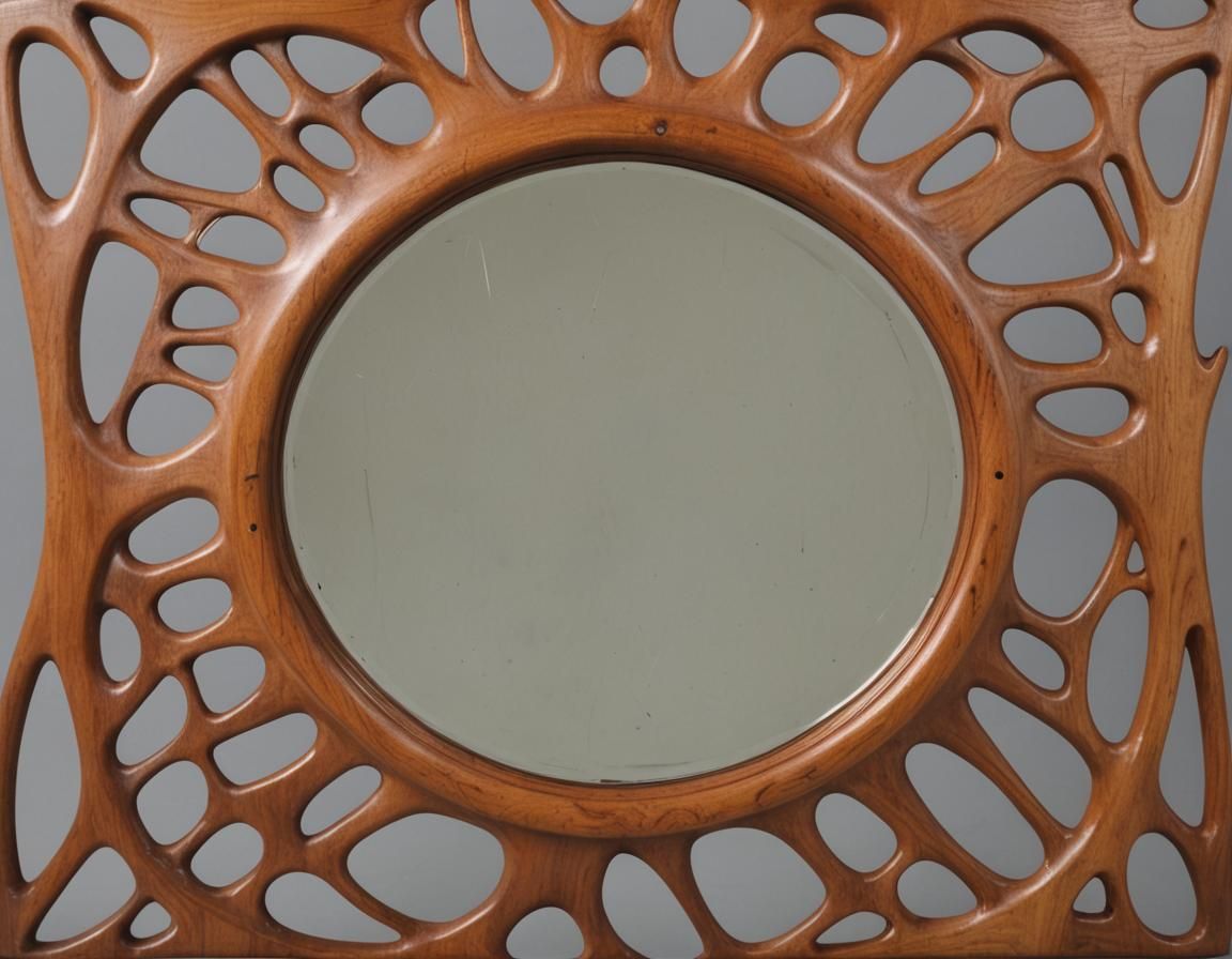 Teak Mirror Frame in Mid-Century Modern Style