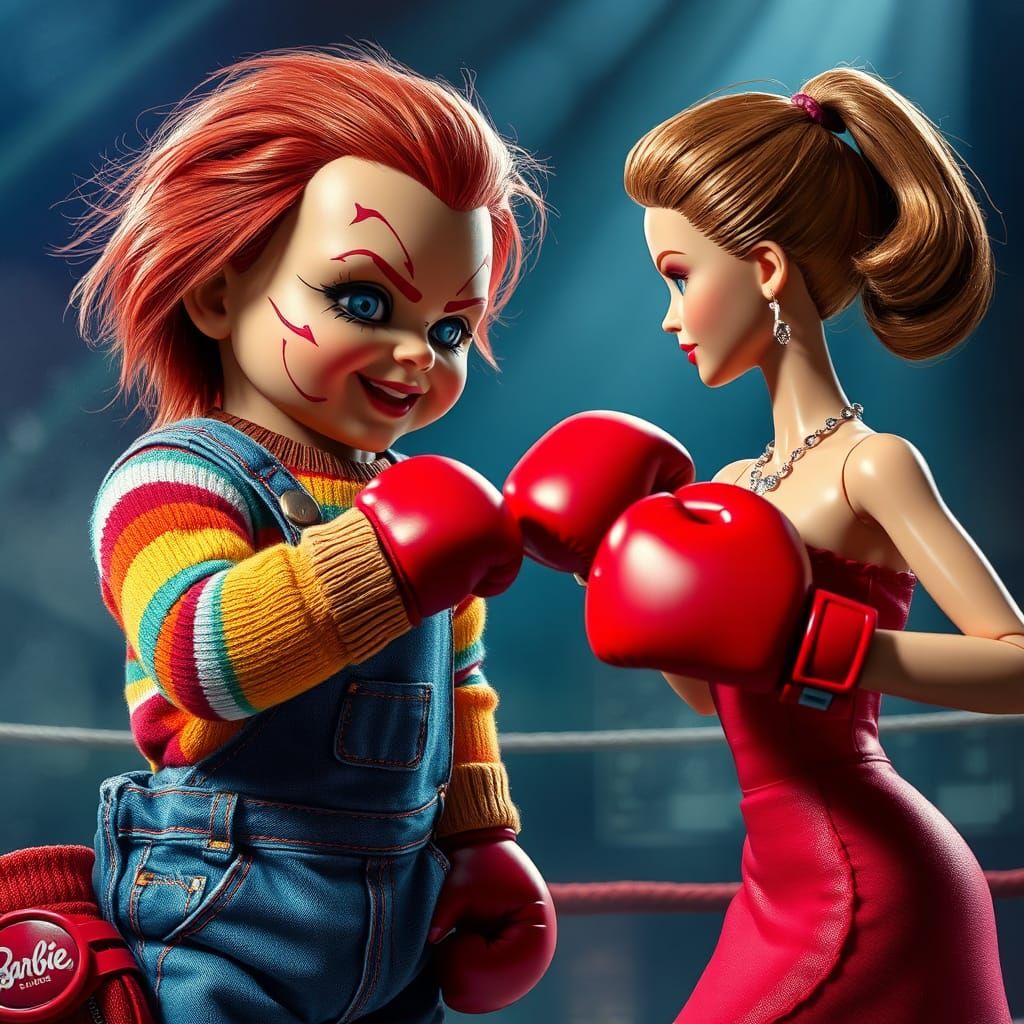 Chucky Punches Barbie in Fantasy Boxing Match