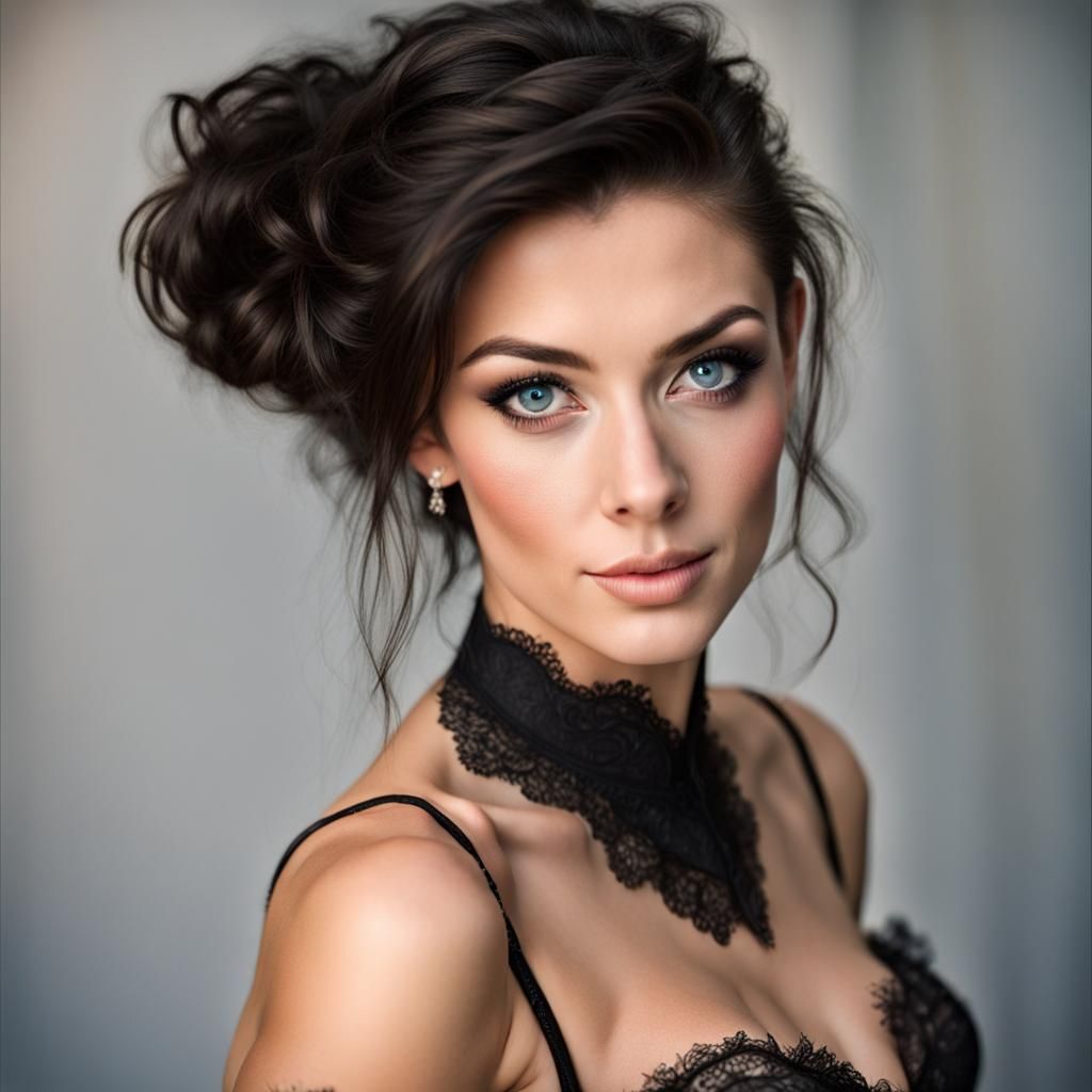 Glamour Portrait of Woman in Corset, Professional Photograph...