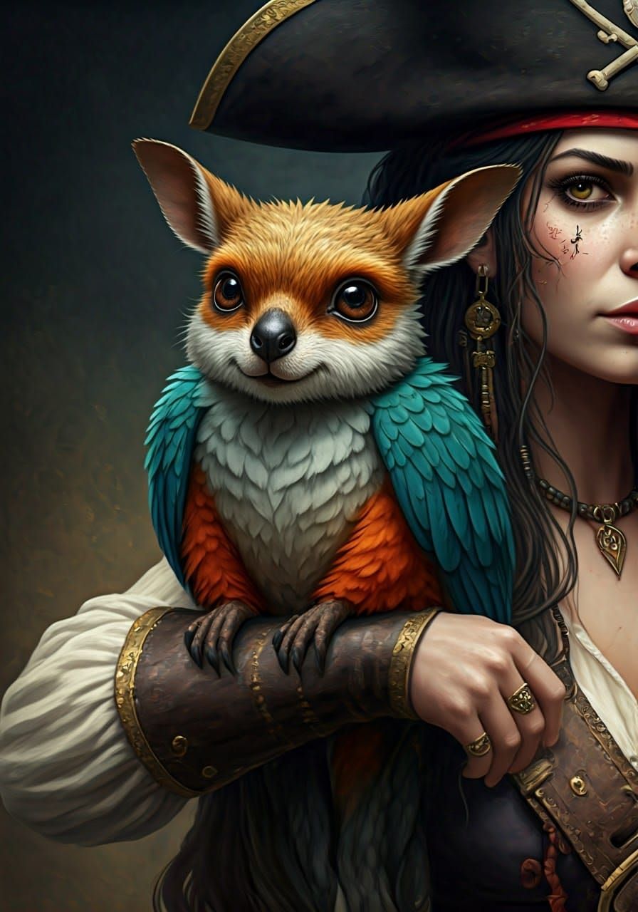 Pirate Captain's Hybrid Parrot-Kangaroo Pet