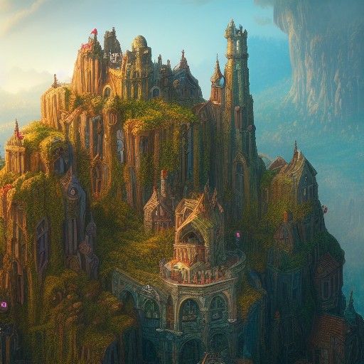 Fantastical Glass Castle Concept Art