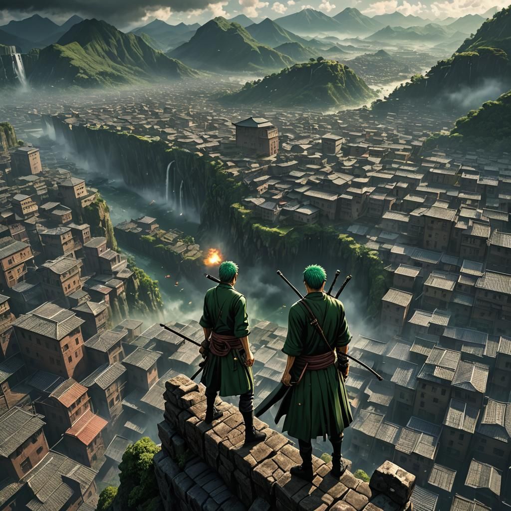 Epic Roronoa Zoro Digital Matte Painting