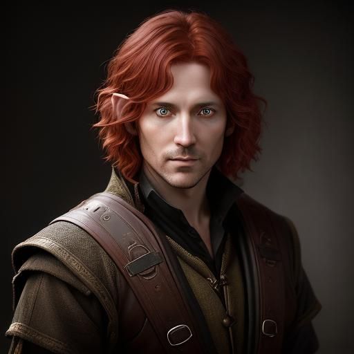 Mysterious Half-Elf Bard Portrait