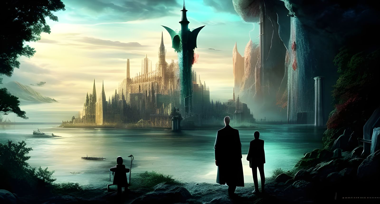 Dark Fantasy World Art by Rutkowski and Mucha