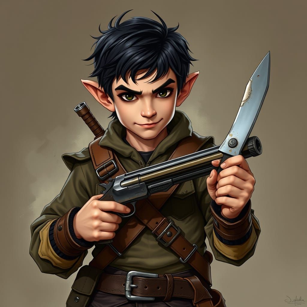 Halfling Gunslinger with Flintlock Pistol