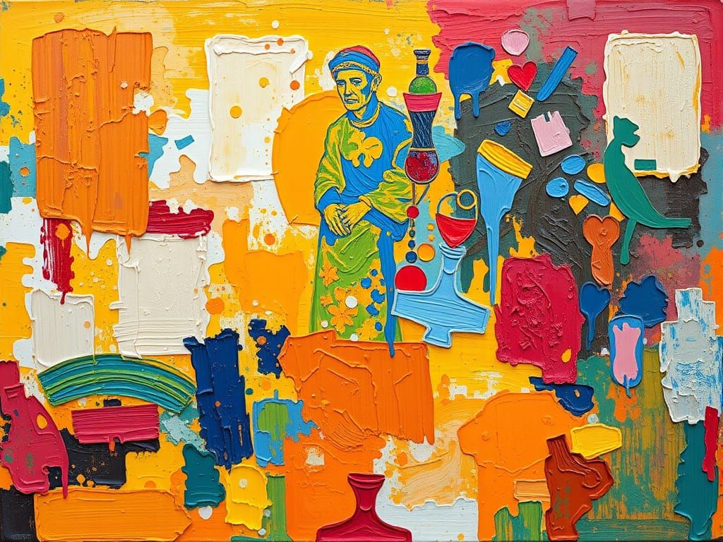 Columbo in Neo-Impressionist Oil Painting