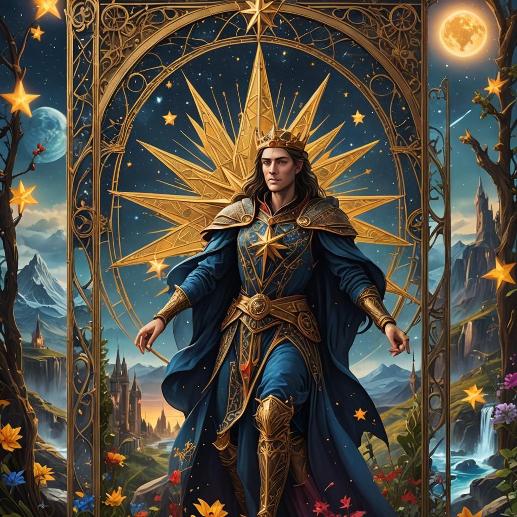 The Star Tarot Card: Detailed Matte Painting