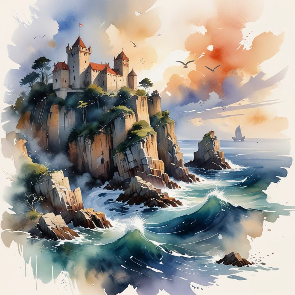 Ancient Castle by the Sea: A Timeless Maritime Fortress