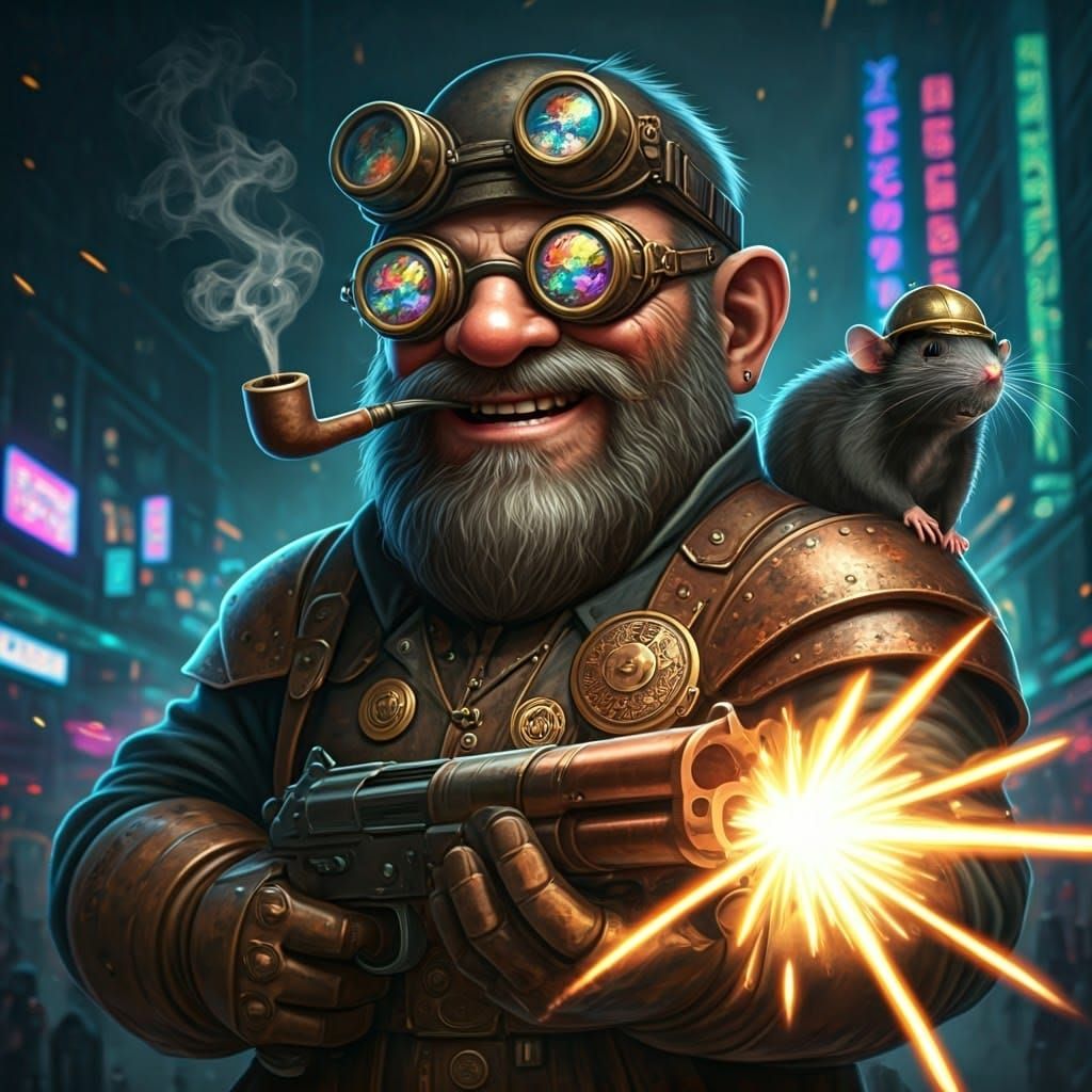 Cyberpunk Dwarf Blunderbuss
