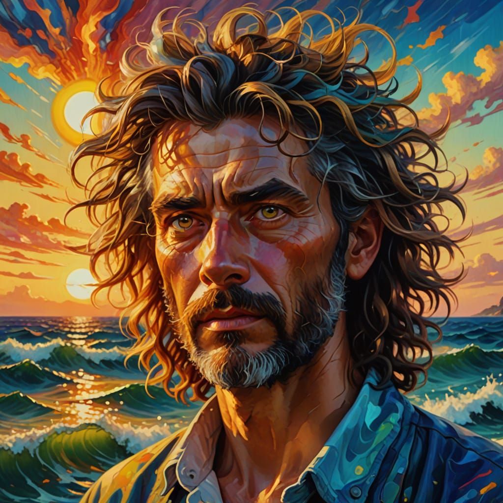 Inventor in Lab: Surreal Impressionistic Digital Art