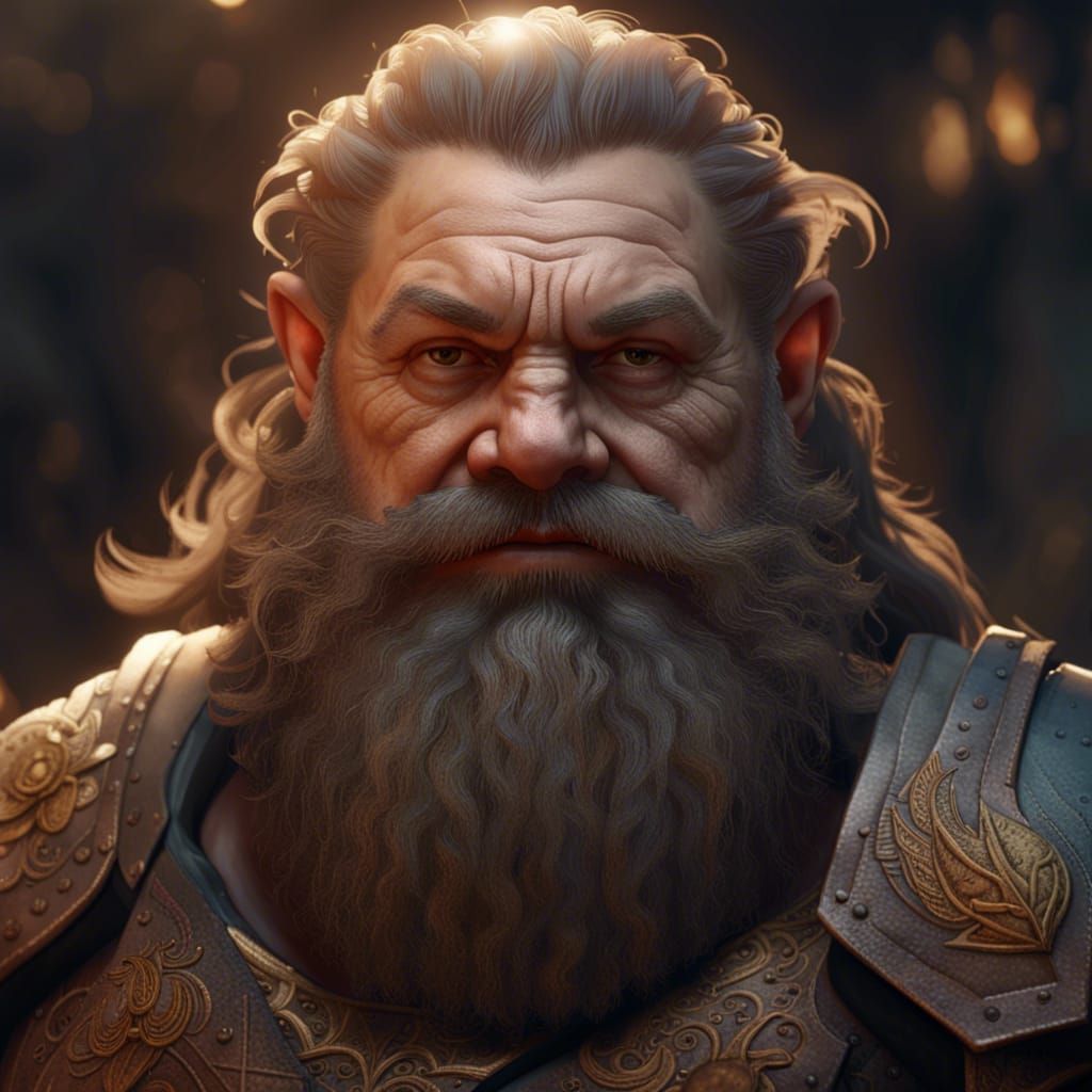 Detailed Dwarf Portrait in Unreal Engine 5
