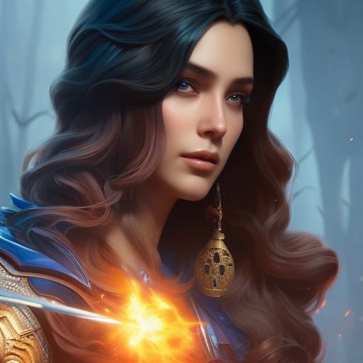 Wizard Portrait in Hyperdetailed Digital Art Style