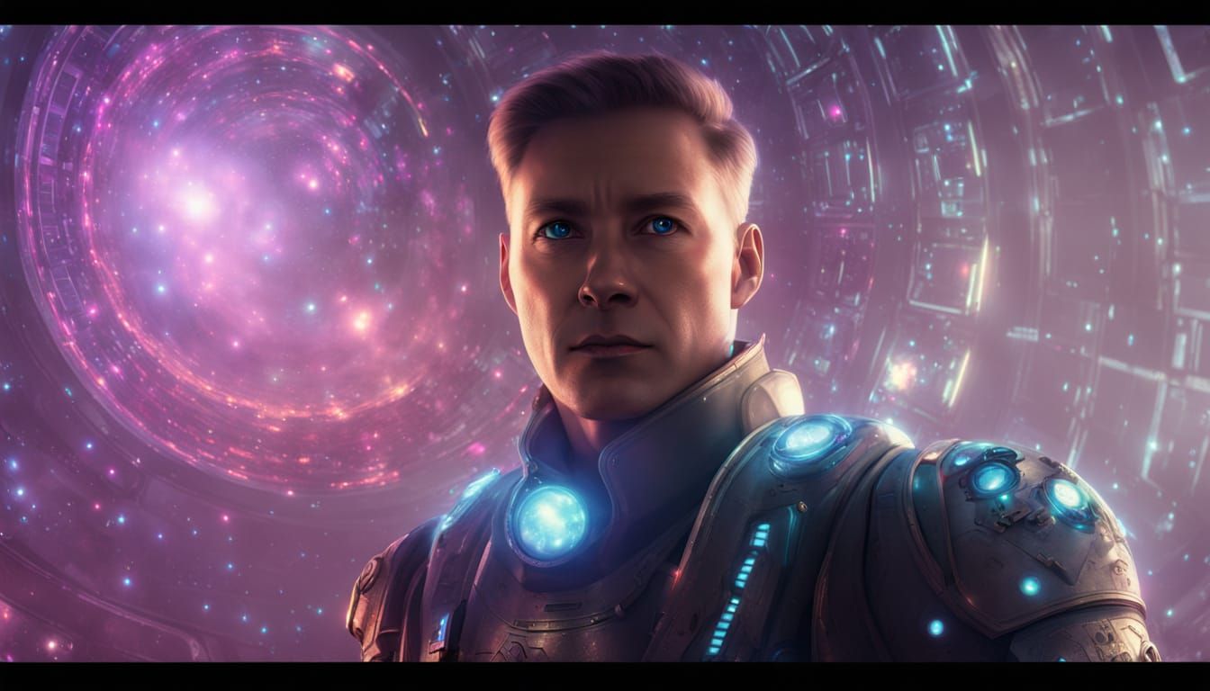 Sci-Fi Book Cover: Glowing X in Deep Space