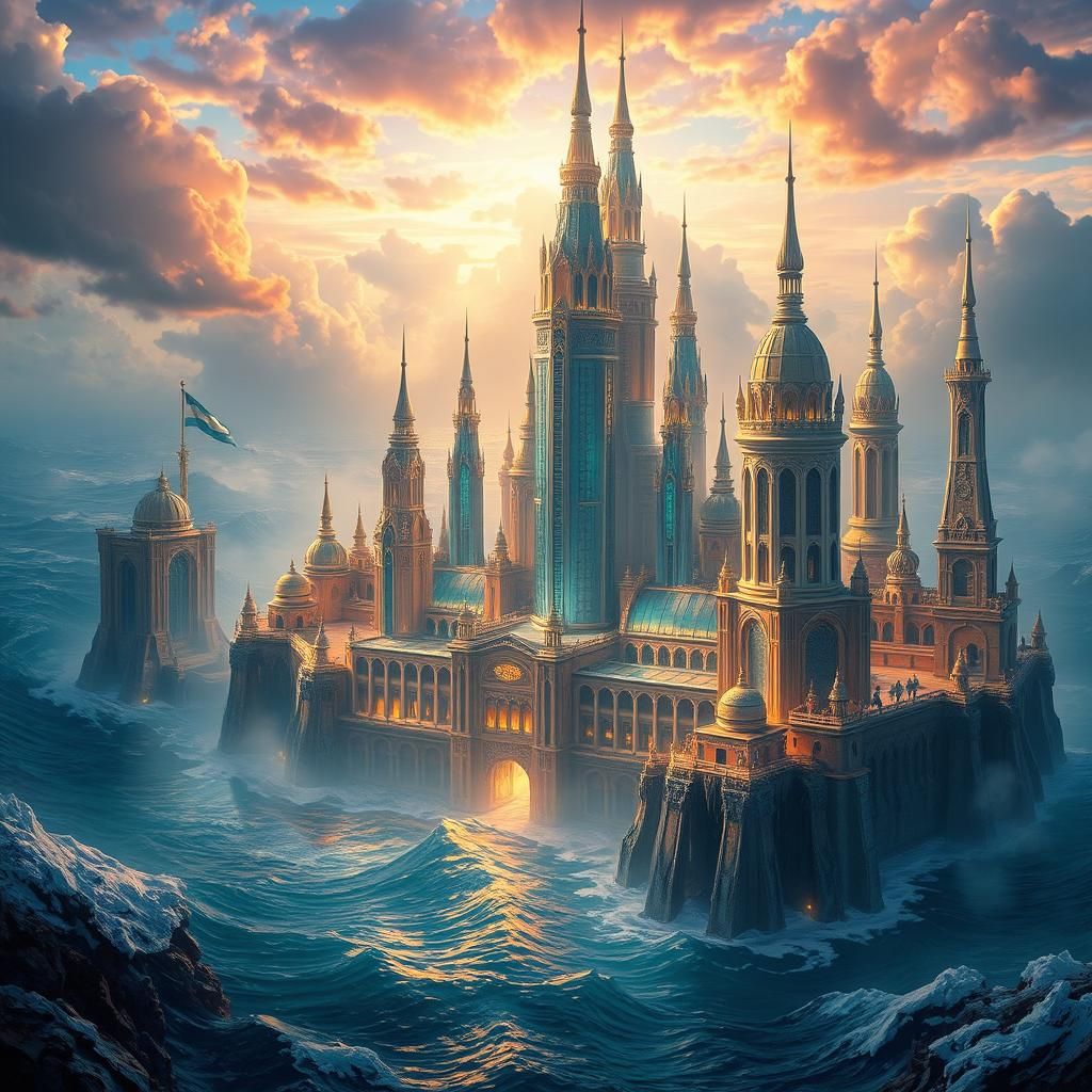 Spectacular Metropolis Rising from the Ocean Depths