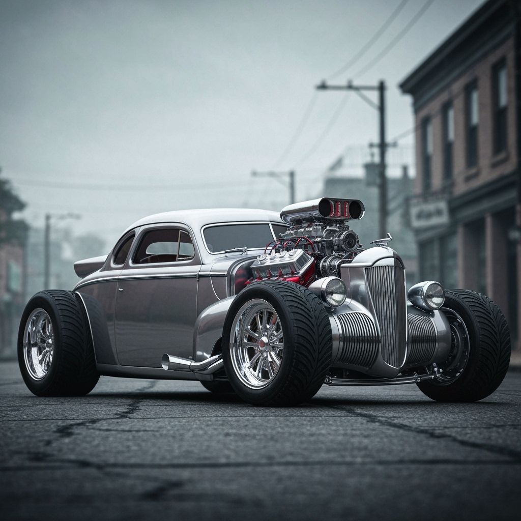 1940s Packard Hot Rod in Hyperrealistic Rendering